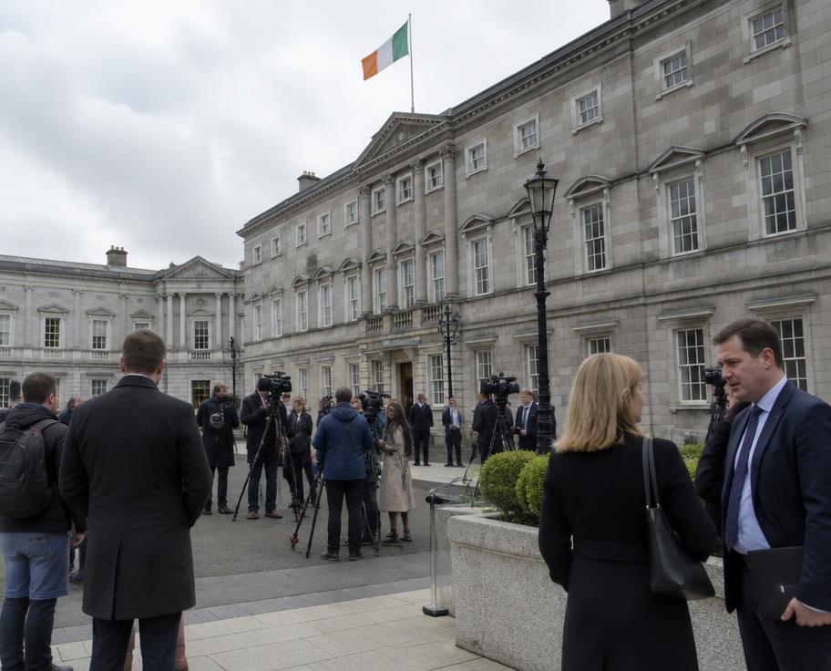 Leinster House in Dublin on budget day