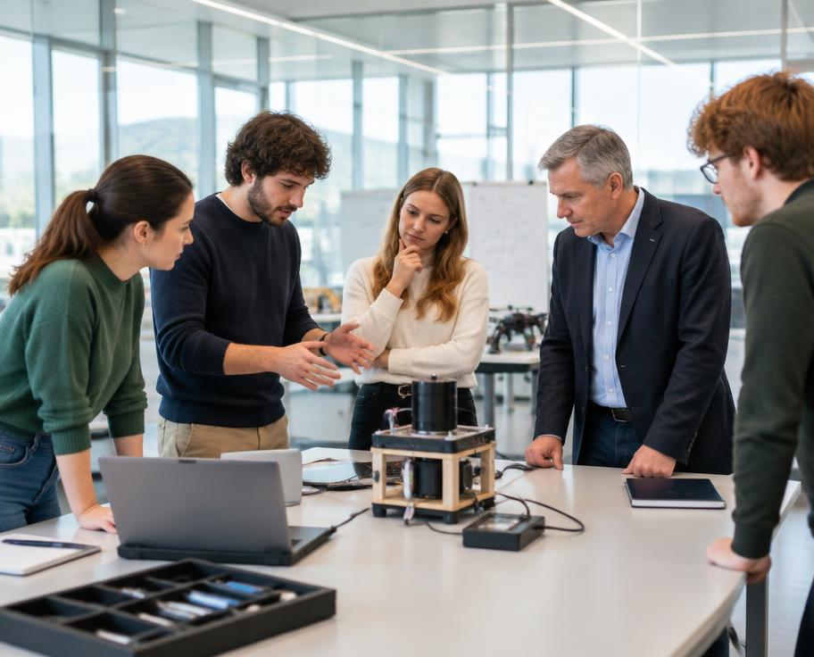 Innovation workshop in a bright Irish lab