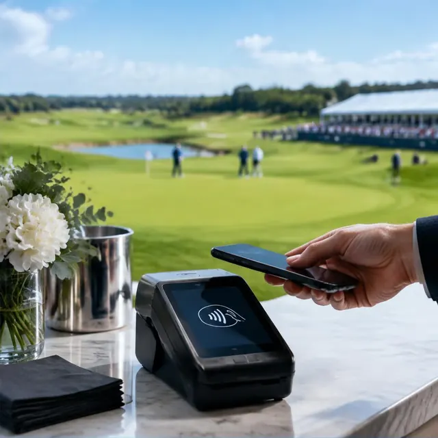 Contactless payment at a major golf event
