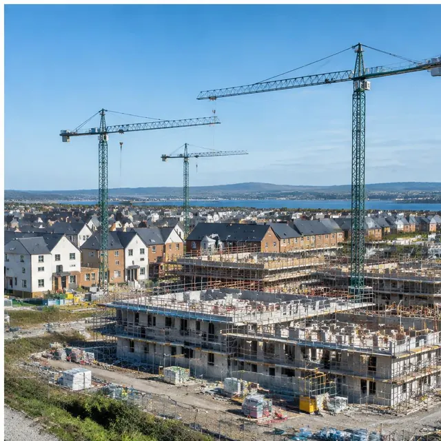 Housing construction and cranes in Ireland