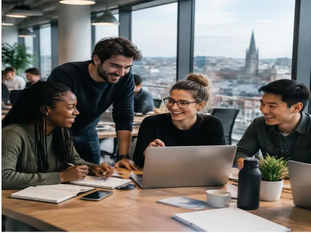 Founders collaborating in a Dublin workspace