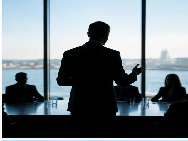 Business leader addressing a boardroom