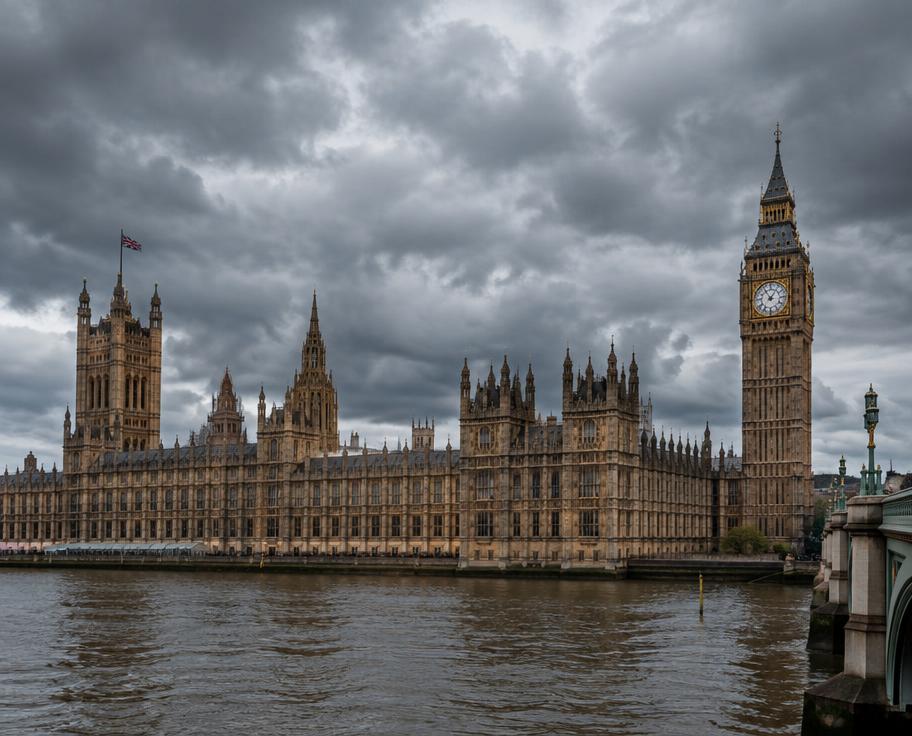 UK Houses of Parliament under a dramatic sky